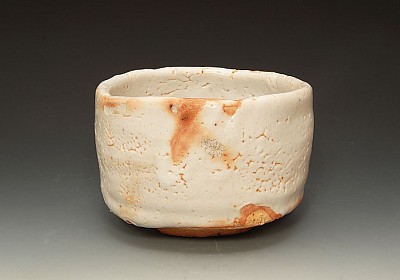 人間国宝　荒川豊蔵作　志野茶碗